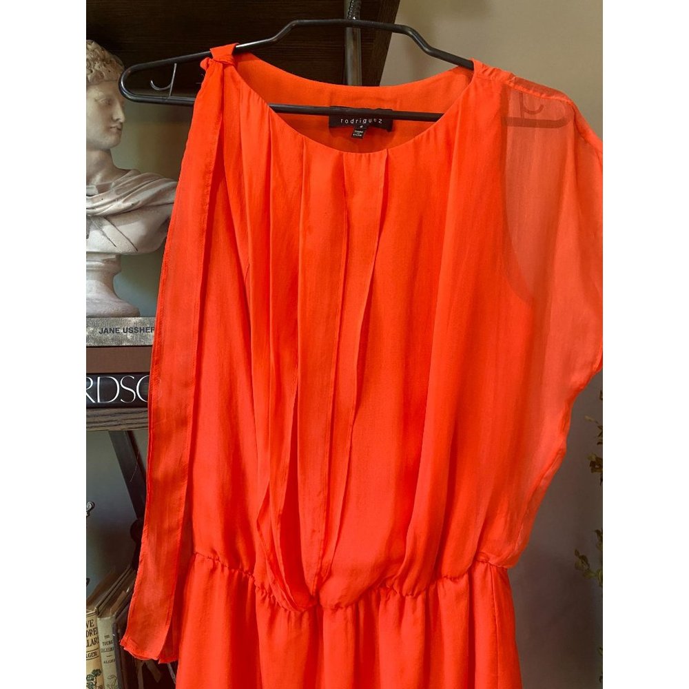 Robert Rodriguez One Sleeve 100% Silk Dress 2 - Picture 3 of 6